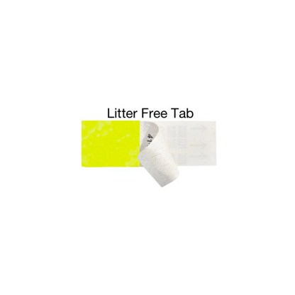 Litterfree tab in neon yellow 