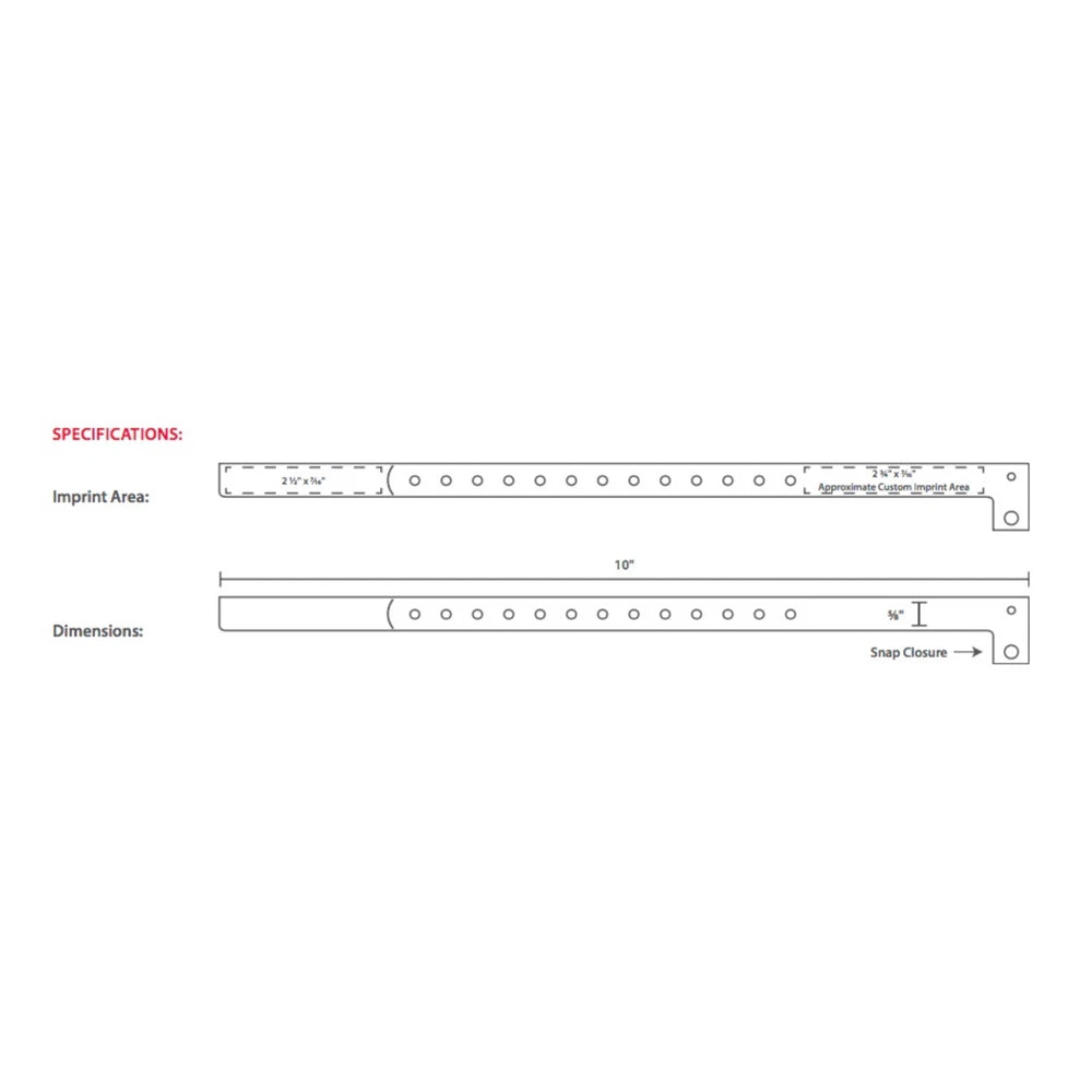 Custom Plastic Wristbands - Slim