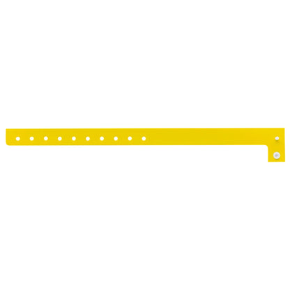 Plastic regular wristband in pantone yellow - flat version shown 
