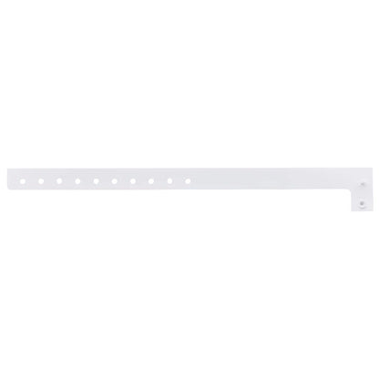 Plastic regular wristband in white - flat version shown