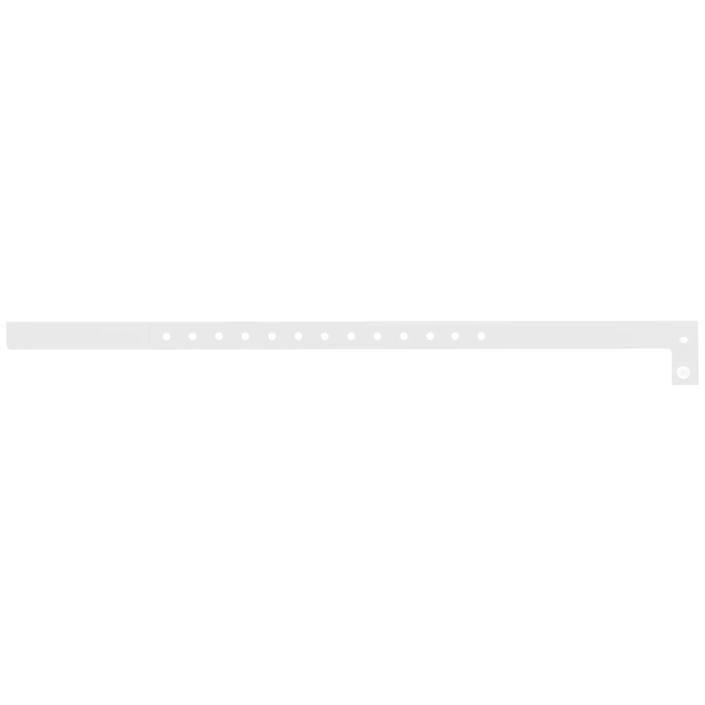 Plastic slim wristband in white - flat version shown 