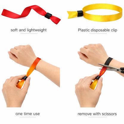 solid cloth wristband features