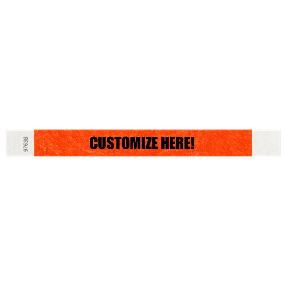 1” Tyvek® Wristbands - Solid Colors Custom