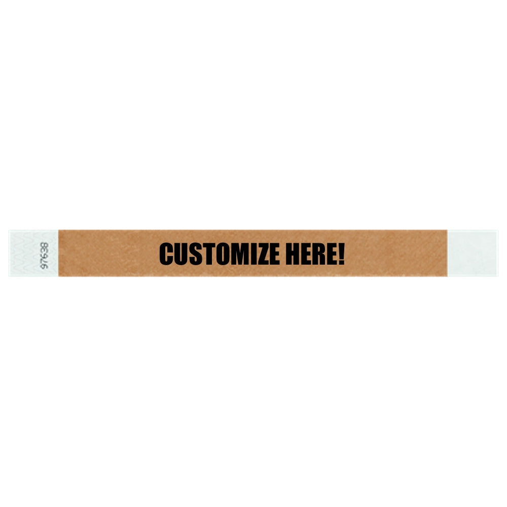 1” Tyvek® Wristbands - Solid Colors Custom