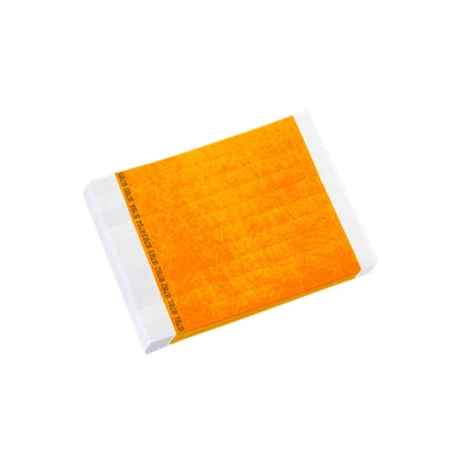 duplicate number in neon orange tyvek 3/4" wristbands - shown in sheets of 10 