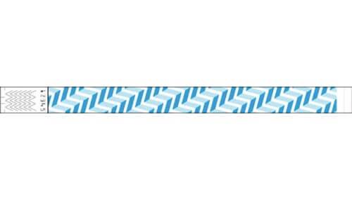 Tyvek 3/4" Chevron - Neon Blue