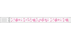Tyvek 3/4" Wristbands - Little Stars Neon Pink