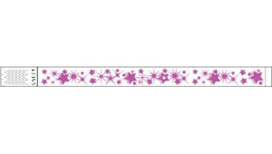 Tyvek 3/4" Wristbands - Little Stars Purple