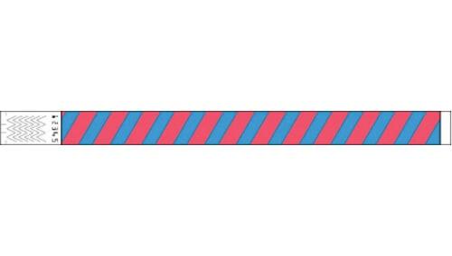 Tyvek 3/4" Stripes 2017 - Neon Blue -Red