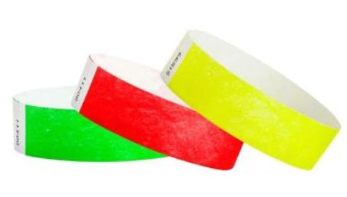 Tyvek 3/4" Wristbands  Custom- Solids 