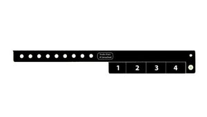Vinyl Wristbands - 4 Tab Black