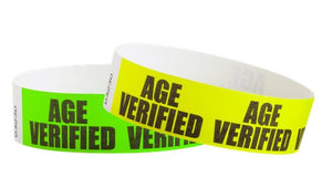 Tyvek 3/4" Wristbands - Age Verified