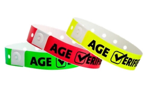 Plastic Wristbands - Age Verified √