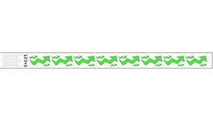 Tyvek 3/4" Wristbands - Arrows Neon Lime