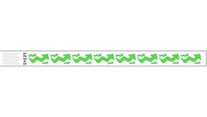 Tyvek 3/4" Wristbands - Arrows Neon Lime