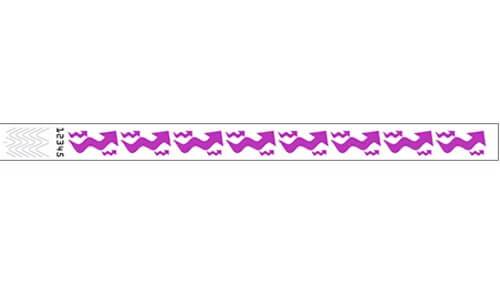 Tyvek 3/4&quot; Wristbands - Arrows Purple