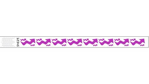 Tyvek 3/4" Wristbands - Arrows Purple