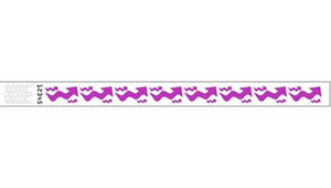 Tyvek 3/4" Wristbands - Arrows Purple