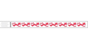 Tyvek 3/4" Wristbands - Arrows Red