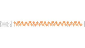 Tyvek 3/4" Wristbands - Balloons Neon Orange