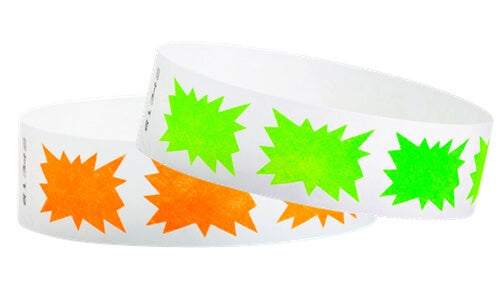 Tyvek 3/4" Wristbands - Burst