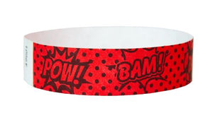 Tyvek 3/4" Wristbands -  Comic Superhero