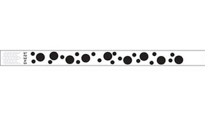 Tyvek 3/4" Wristbands - Dots Black