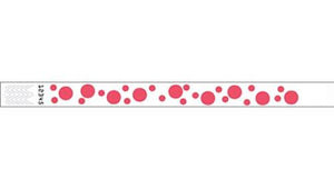 Tyvek 3/4" Wristbands - Dots Red