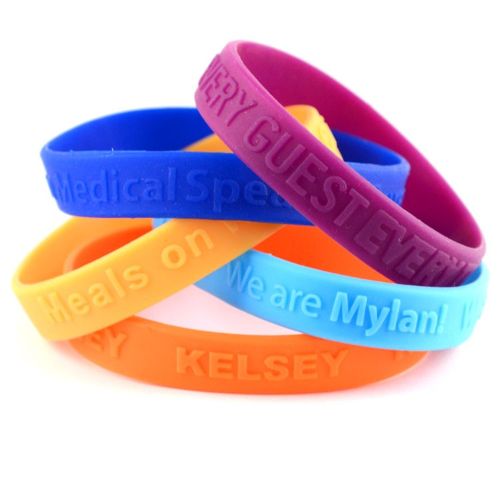 Solid Silicone Wristbands - Embossed - The Wristband Man