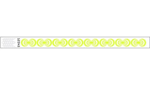 Tyvek 3/4" Wristbands - Hypnotic Neon Highlight