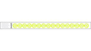 Tyvek 3/4" Wristbands - Hypnotic Neon Highlight