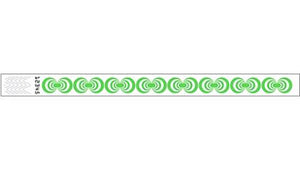 Tyvek 3/4" Wristbands - Hypnotic Neon Lime