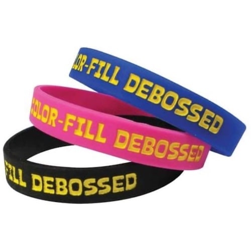 Silicone bracelets debossed or printed | 15 years of experience