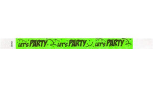 Tyvek 3/4" Wristbands -  Let's Party