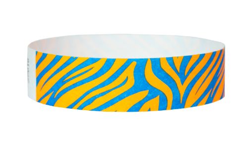 Tyvek 3/4" Wristbands -  Zebra