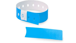 Plastic Wristbands - Slim Neon Blue