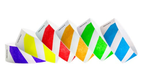 Tyvek 1" Wristbands - Stripes 