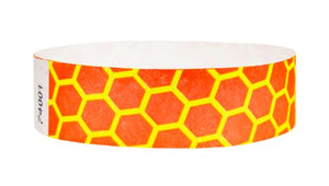 Tyvek 3/4" Wristbands - Honeycomb