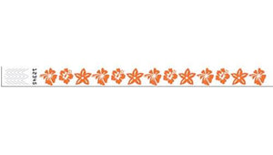 Tyvek 3/4" Wristbands - Tropical Orange