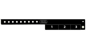 Vinyl Wristbands - 3 Tab Black