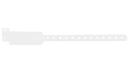 Plastic Wristbands - Wide Face White
