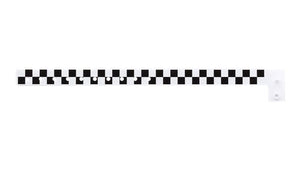  Plastic Wristbands - Checkerboard Black