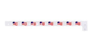  Plastic Wristbands -  Wavy Flags