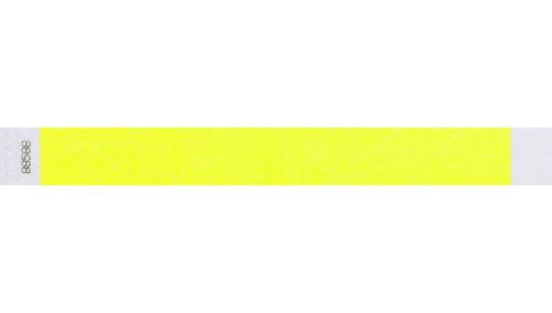Tyvek 1" Wristbands Custom  - Litter Free Neon Yellow