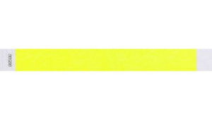 Tyvek 1" Wristbands Custom  - Litter Free Neon Yellow