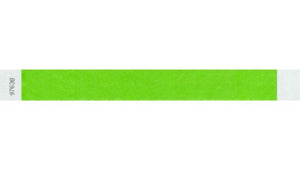 Tyvek 1" Wristbands Custom - Litter Free Neon Green