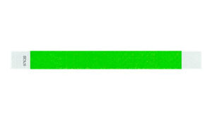 Tyvek 1" Wristbands Custom - Solid Neon Green