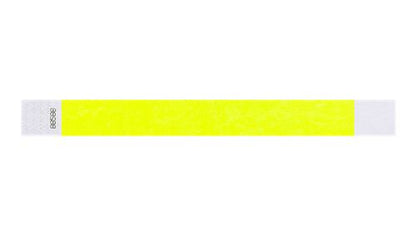 Tyvek 1" Wristbands  - Solid Neon Yellow