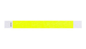 Tyvek 1" Wristbands Custom - Solid Neon Yellow
