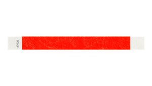 Tyvek 1" Wristbands Custom - Solid neon red